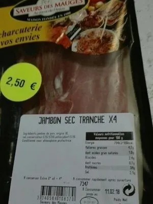 Jambon sec X 4