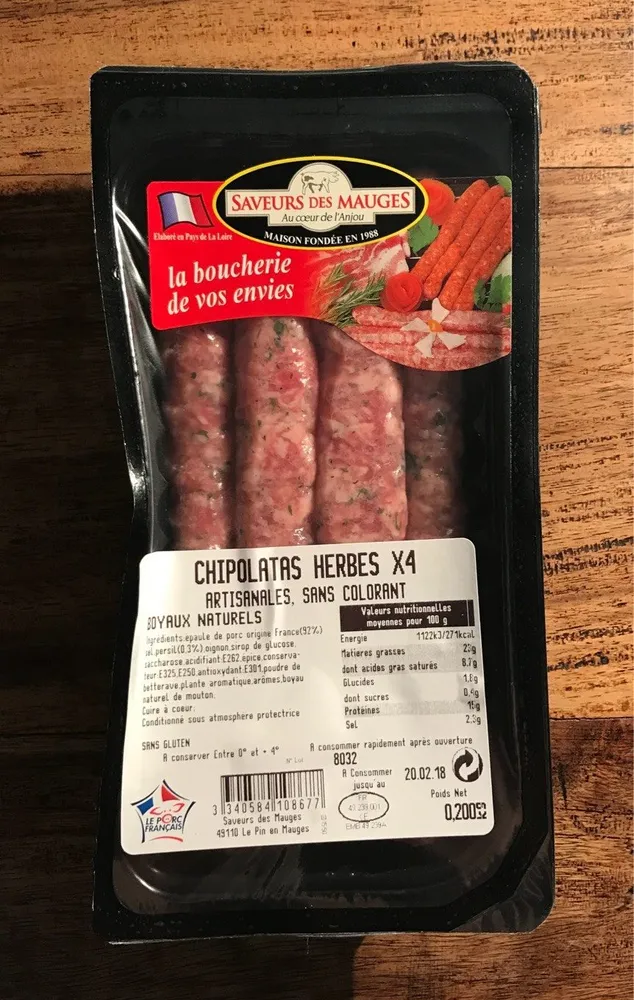 Chipolatas herbes x4
