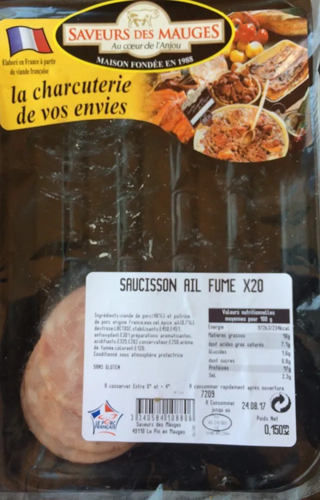 Saucisson Ail Fumé