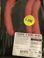 Saucisse de strasbourg boyaux naturels