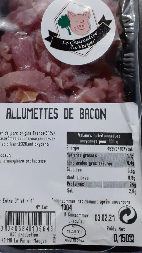 Allumettes de bacon