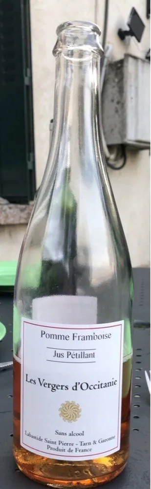 Jus pétillant pomme framboise