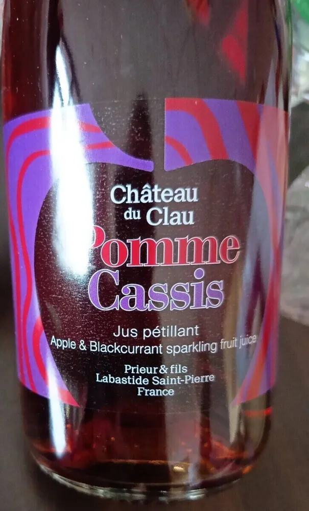 Pomme cassis jus pétillant