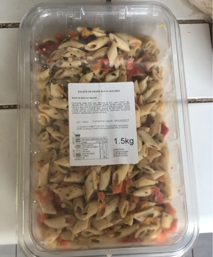 Salade de penne aux 5 legumes