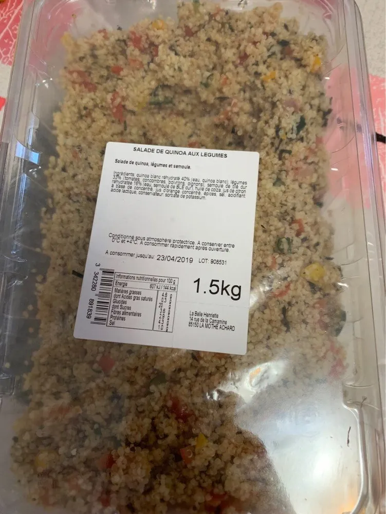 Salade de Quinoa aux legumes