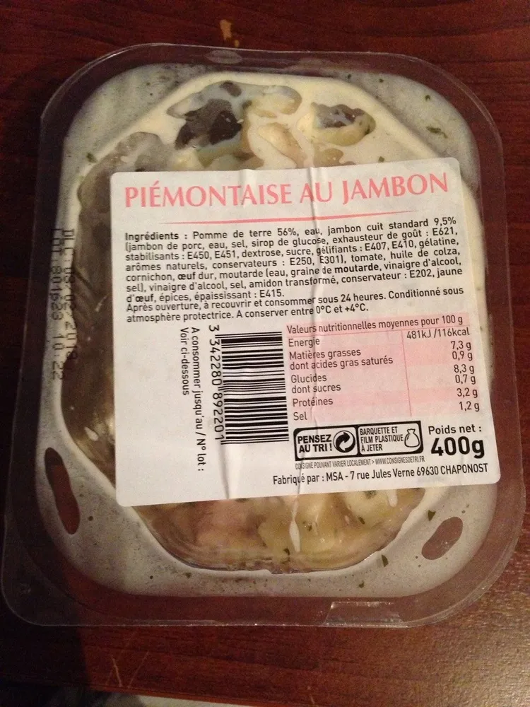 Piémontaise au jambon