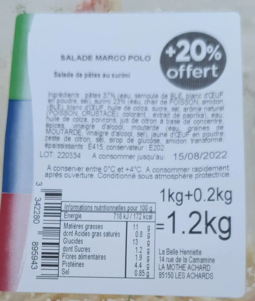 Salade marco polo