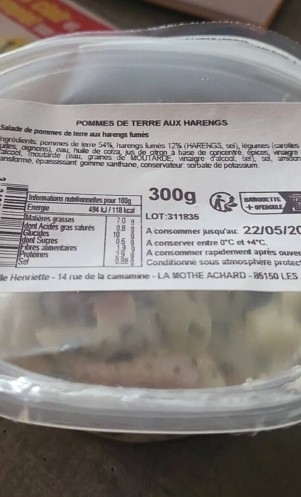 Pommes de terre aux harengs