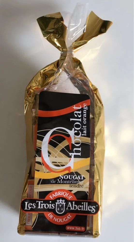 Chocolat lait orange au nougat