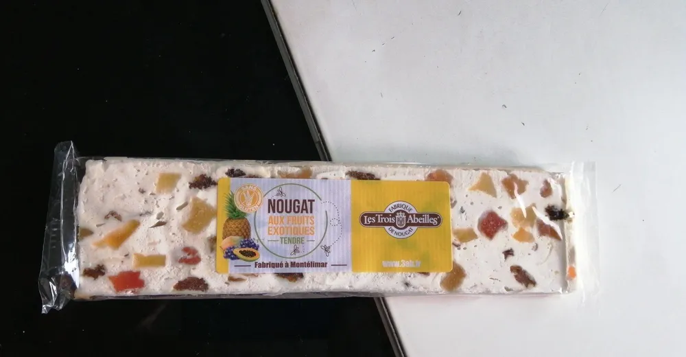 Nougat aux fruits exotique tendre