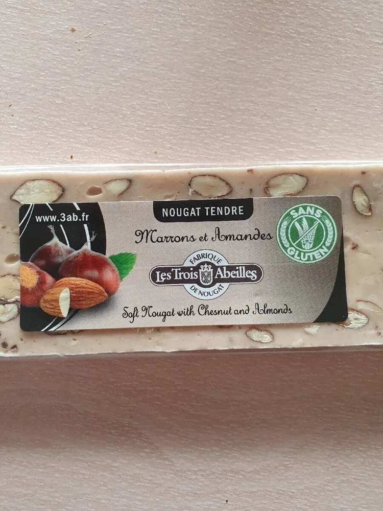 Nougat tendre Marron amandes