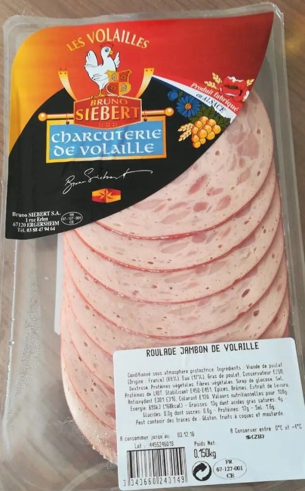 Roulade jambon de volaille