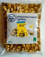 Pistaches coques grillées sans sel