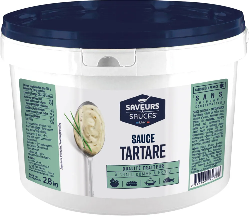 330303 Sauce Tartare Seau 2,8 kg - Saveurs & Sauces.