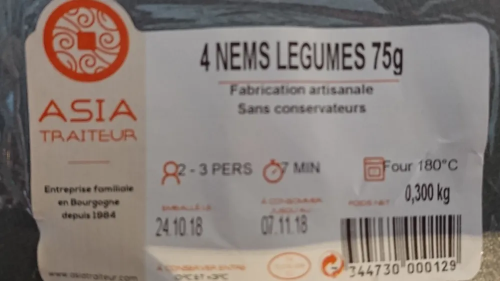 4 nems aux legumes