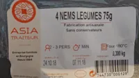 4 nems aux legumes
