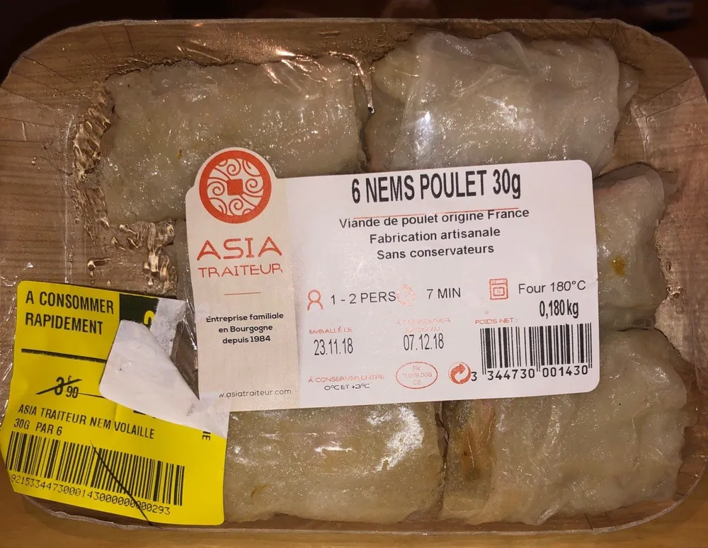 6 nems poulet
