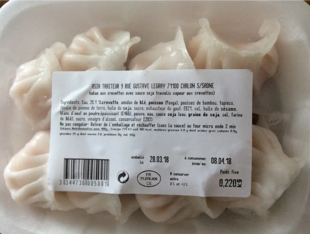 Hakao aux crevettes