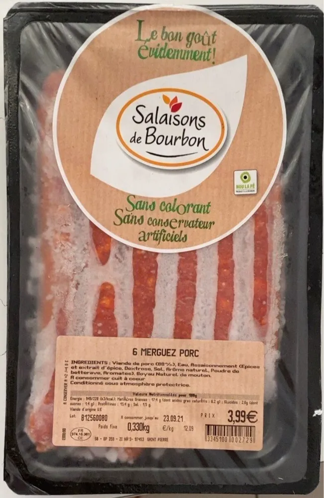 6 merguez de porc
