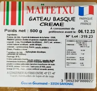 Gâteau basque crème maïs texte