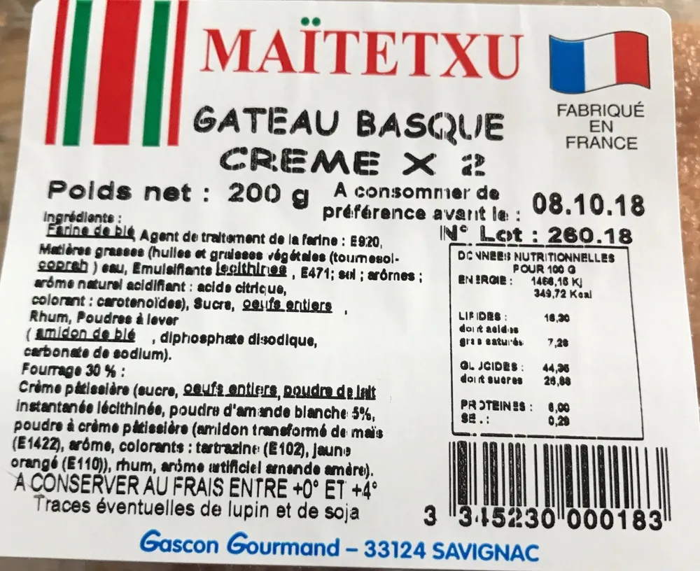 Gateau basque