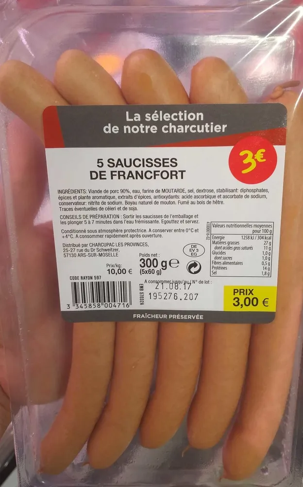 5 Saucisses de Francfort