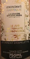 Le Jus de Tomate de Provence et Piment d'espelette