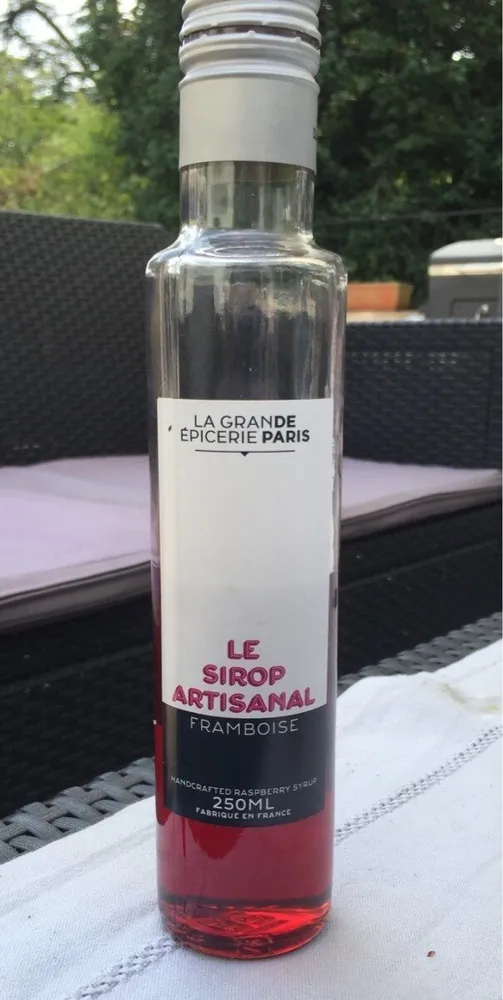 Sirop artisanal à la framboise
