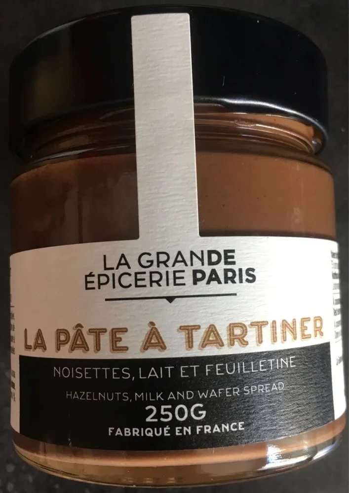 La Pate à tartiner noisettes, lait et feulletine