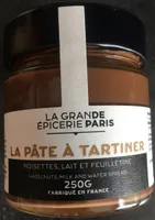 La Pate à tartiner noisettes, lait et feulletine