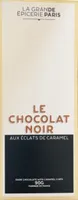 Le chocolat noir aux éclats de caramel