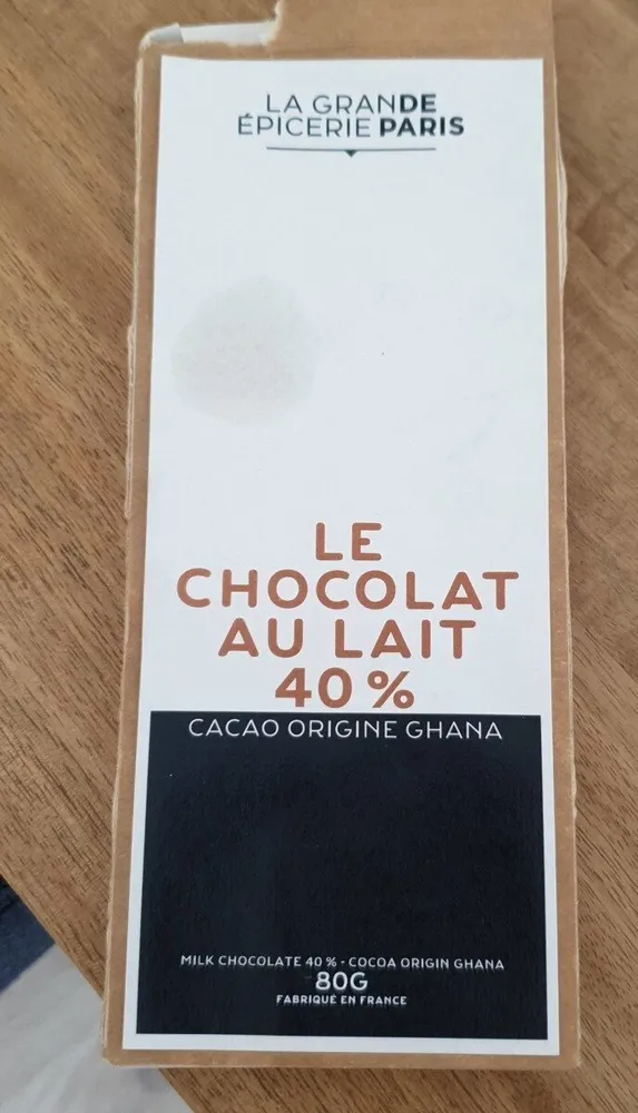 Chocolat au lait 40 pour cent