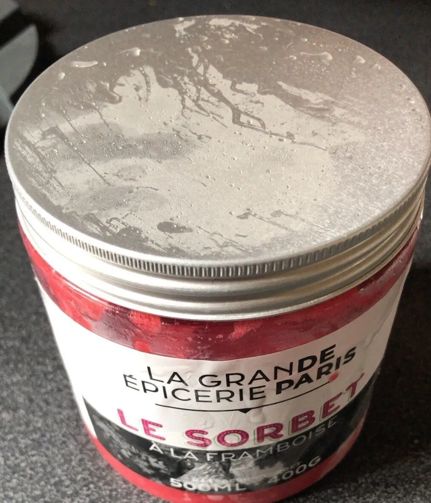 Le sorbet à la framboise