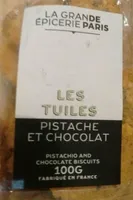 Tuiles à la pistache et au chocolat