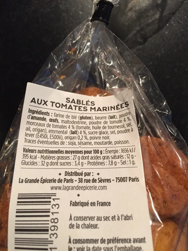 Sablés Aux Tomates Marinées