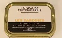 Sardines Huile d’Olive Citron confit et Piment