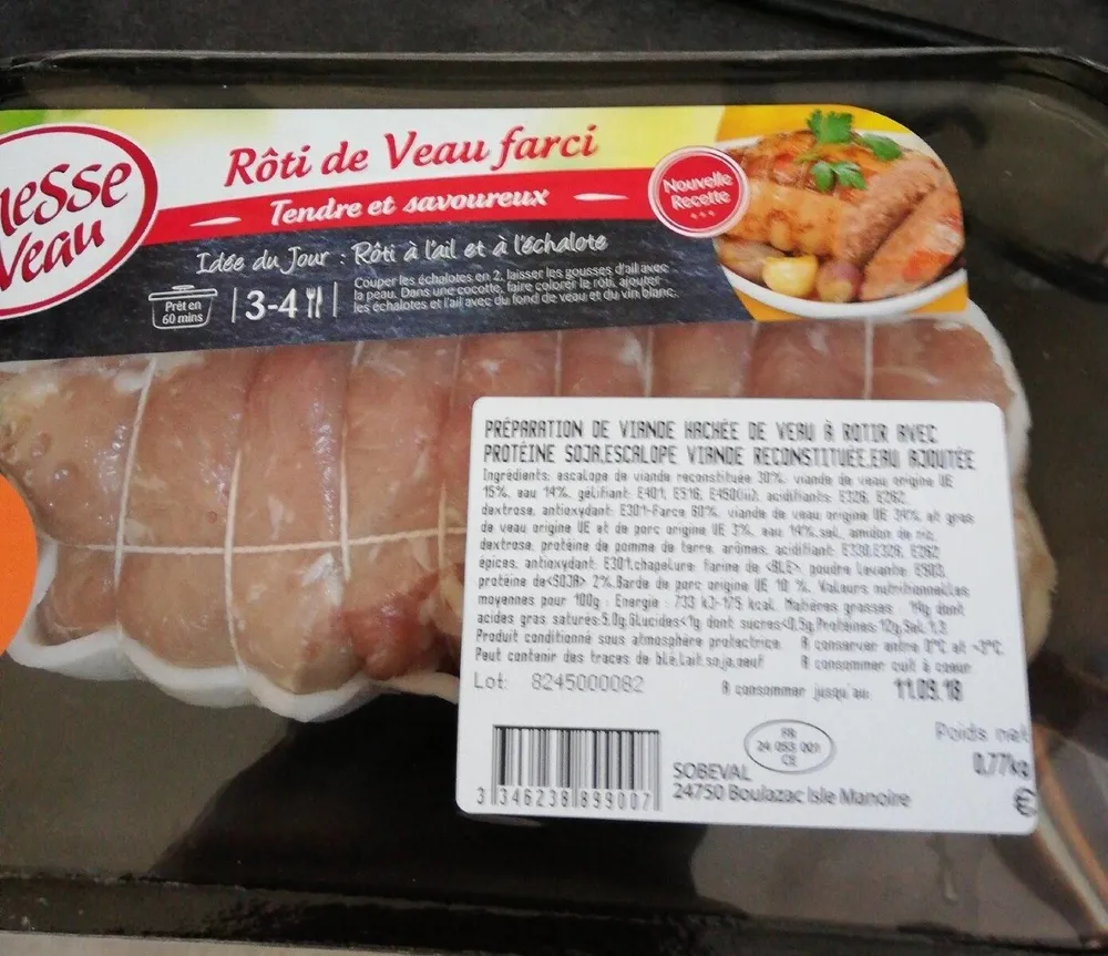 Rôti de veau farci