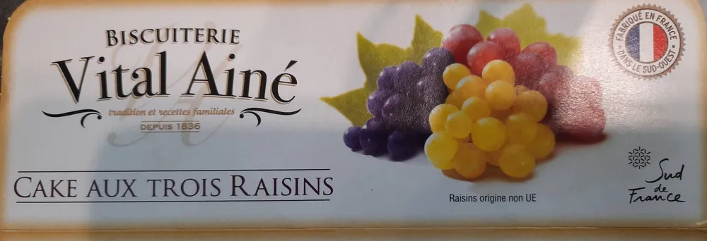 Cake aux trois raisins