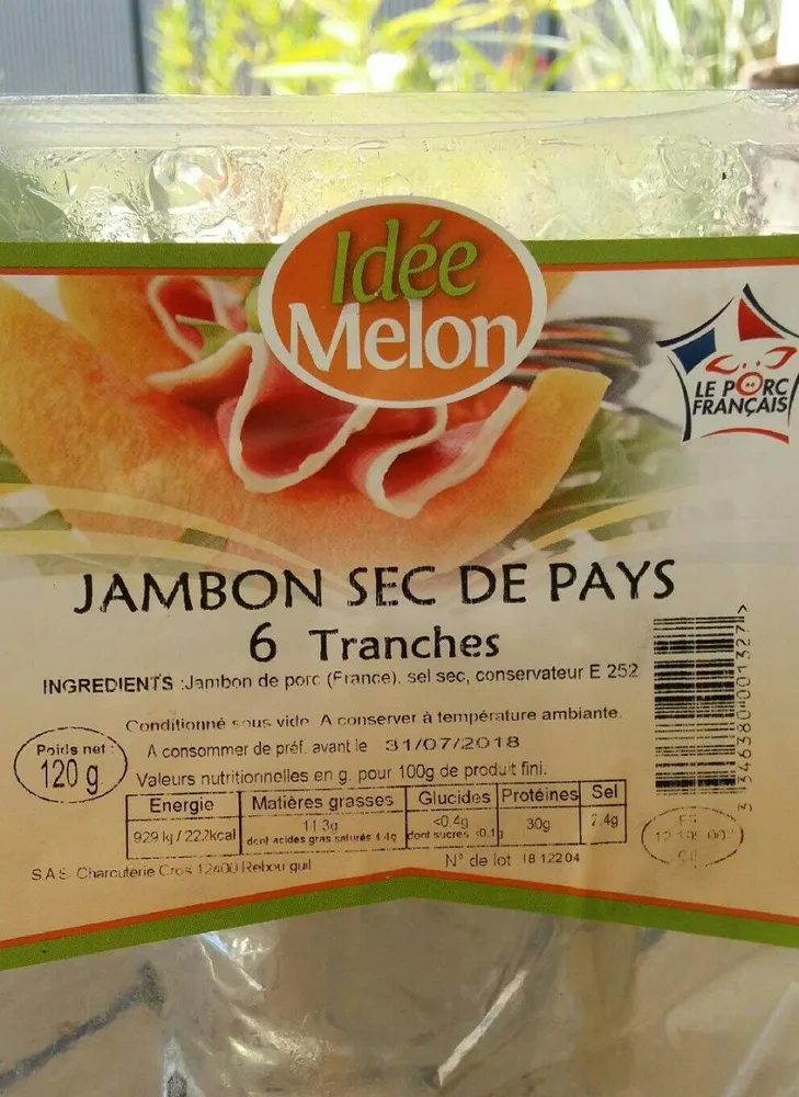 Jambon sec de pays