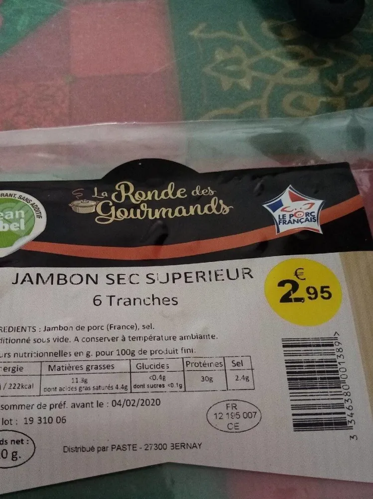 Jambon sec supérieur