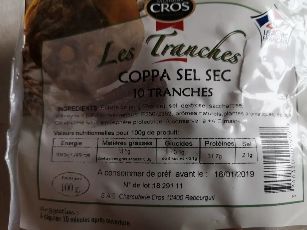 Coppa sel sec
