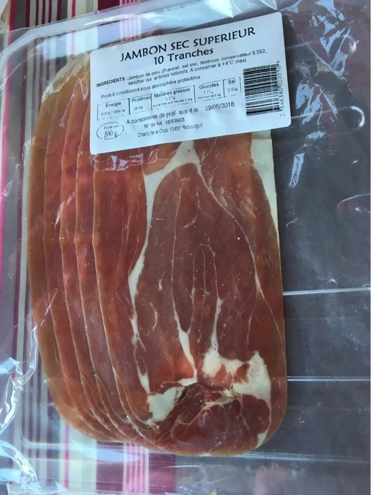 Jambon sec superieur