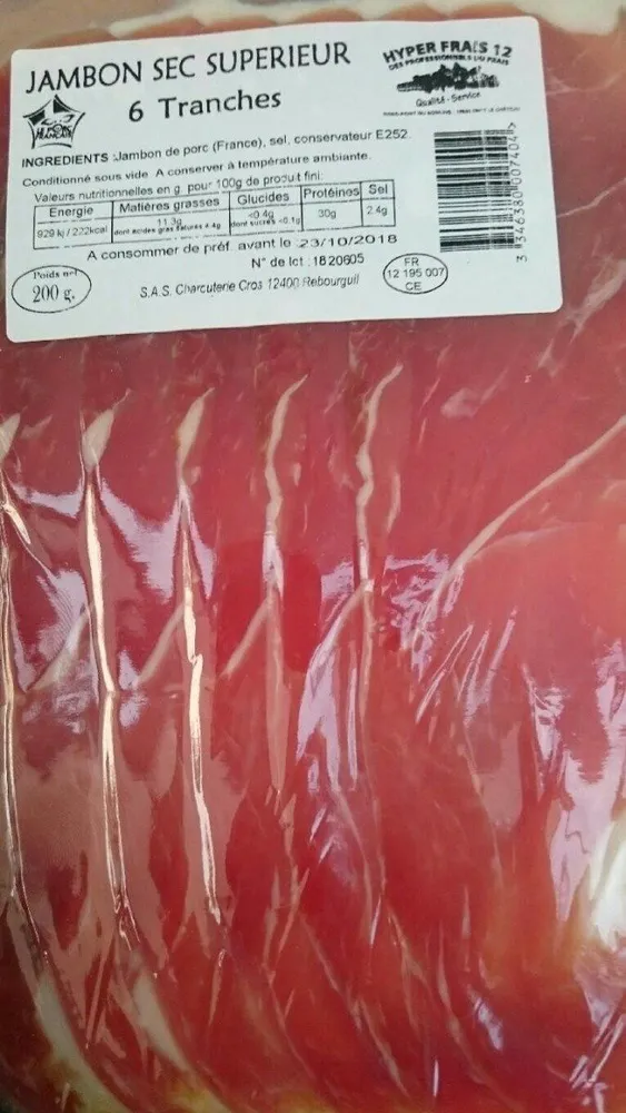 Jambon sec supérieur