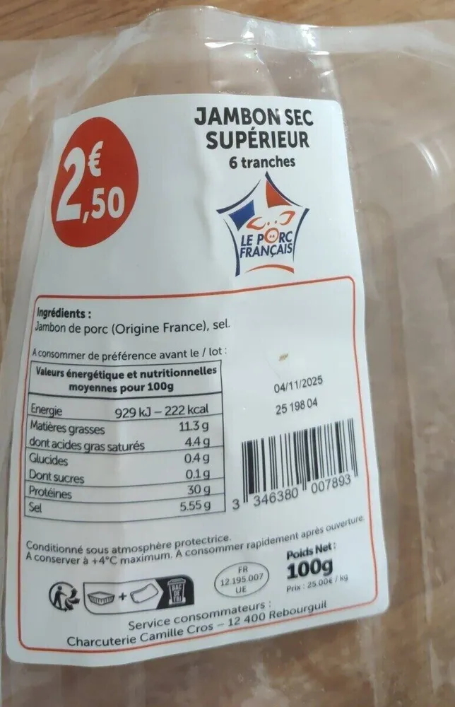 Jambon Sec Supérieur