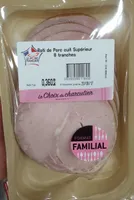 Selectionne par votre magasin, Roti de porc cuit superieur VPF, la barquette de 8 tranches 360 g