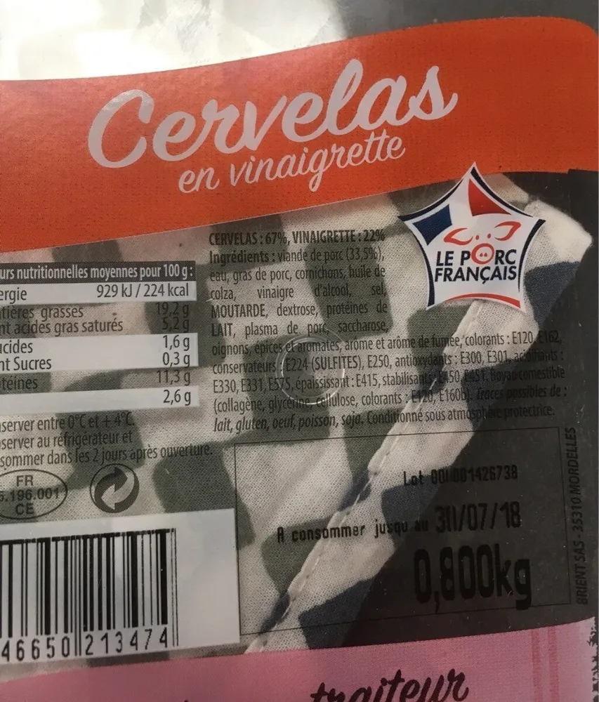 Cervelas en vinaigrette