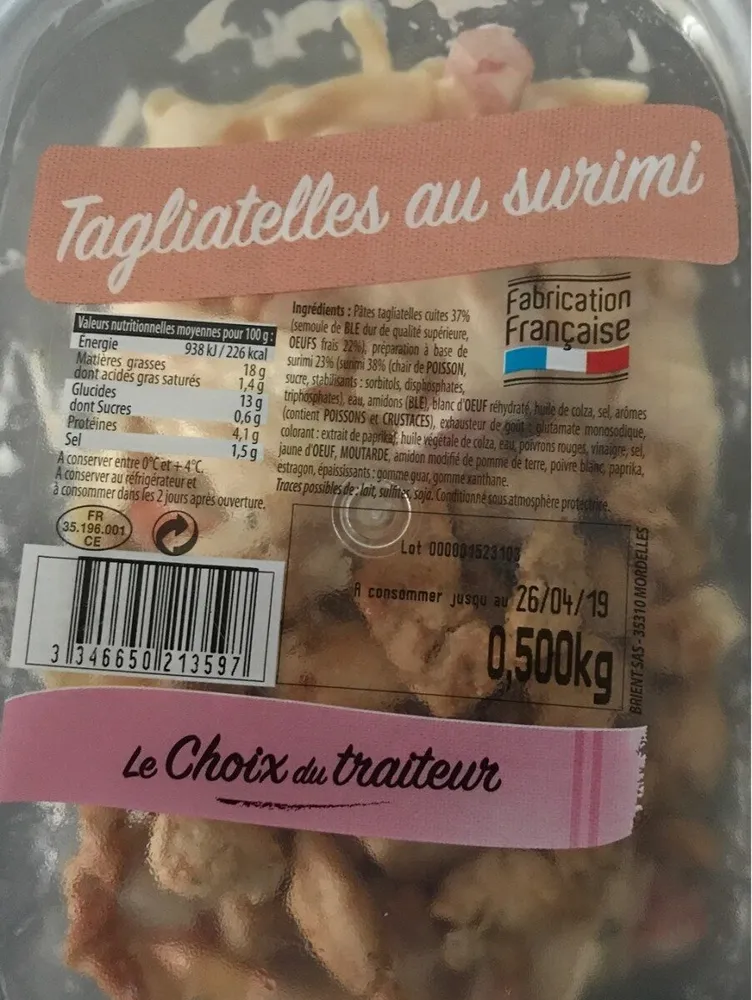 Tagliatelles au surimi