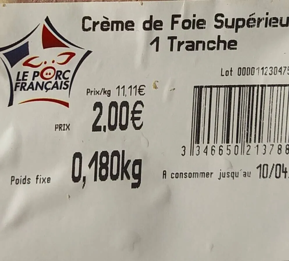 Crème de foie supérieure
