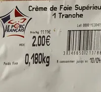 Crème de foie supérieure