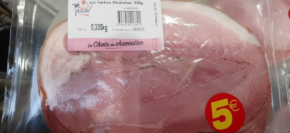 Jambon cuit supérieur AC aux herbes
